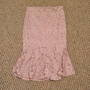 Pink Pencil/Midi Skirt